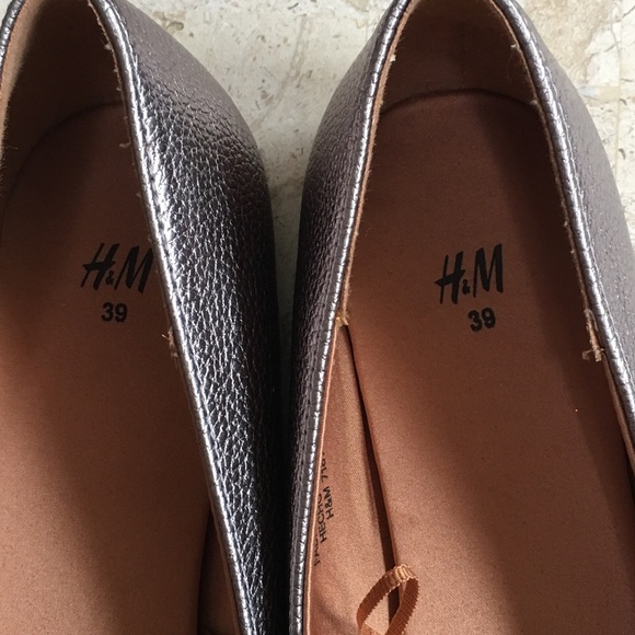 Pointy Toe Metallic Ballerina Flat by H&M Size 8.5 - Picture 7 of 8